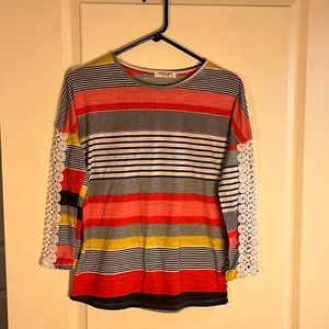 Woman’s Striped 3/4 Sleeve Shirt